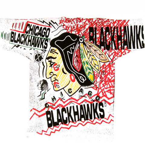 Vintage 1991 Chicago Blackhawks All Over Print T-Shirt