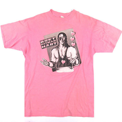 Vintage Bret The Hitman Hart 1990 WWF T-Shirt