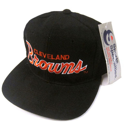 Vintage Cleveland Browns Script Snapback Hat NWT