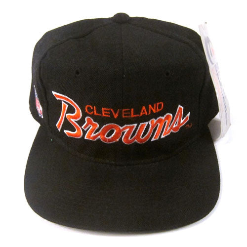Vintage Cleveland Browns Script Snapback Hat NWT NFL Football Dawg ...
