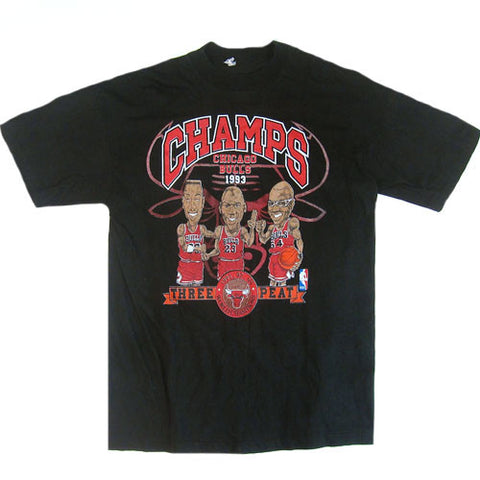 Vintage Chicago Bulls Jordan Pippen Grant 1993 T-Shirt