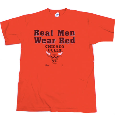 Vintage Chicago Bulls Real Men Wear Red T-Shirt