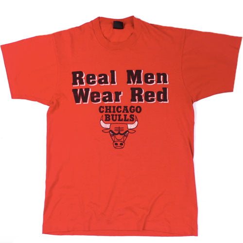 Vintage Chicago Bulls Real Men Wear Red T-Shirt