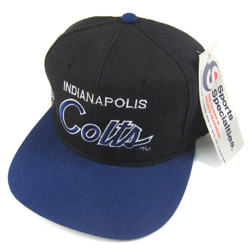 Vintage Indianapolis Colts Script Snapback Hat NWT NFL Football Manning ...