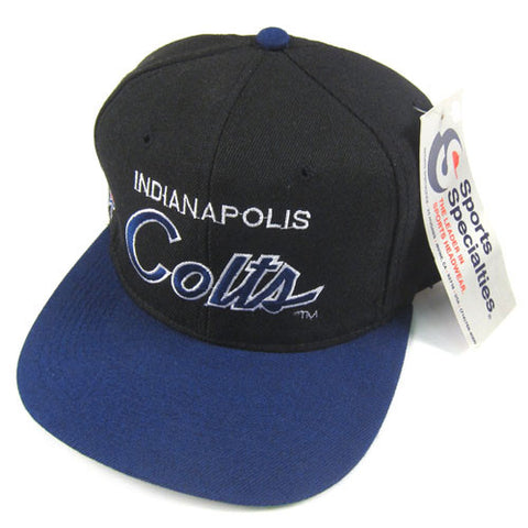 Vintage Indianapolis Colts Script Snapback Hat NWT