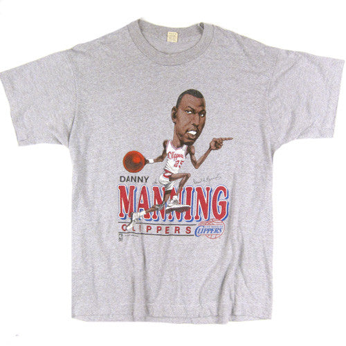 Vintage Danny Manning LA Clippers Caricature T-shirt