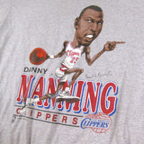 Vintage Danny Manning LA Clippers Caricature T-shirt