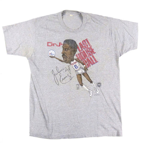 Vintage Dr. J Philadelphia 76ers Caricature T-Shirt