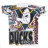 Vintage Anaheim Mighty Ducks All Over Print T-shirt NWOT