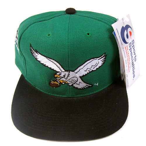 Vintage Philadelphia Eagles Sports Specialties Snapback Hat NWT NFL Football Cunningham White