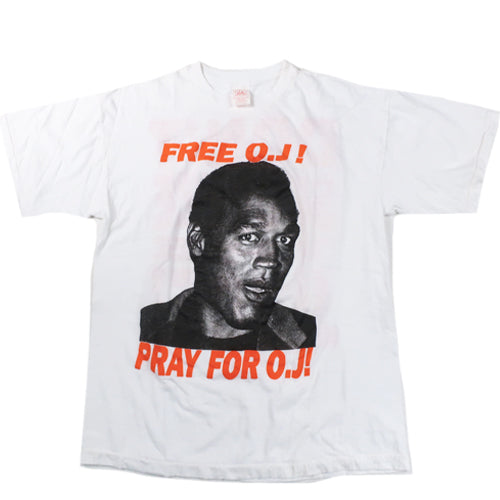 Vintage OJ Simpson T-shirt Free OJ Pray Juice 90s – For All To Envy
