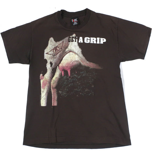 T-Shirt Aerosmith Logo Get A Grip Rouge - Collection Officielle