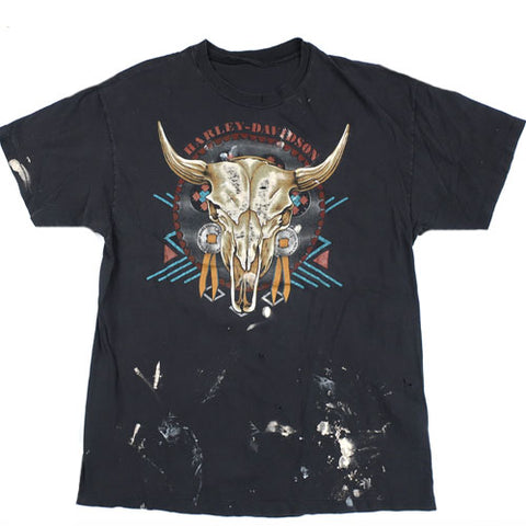 Vintage Harley Davidson Cow Skull T-Shirt