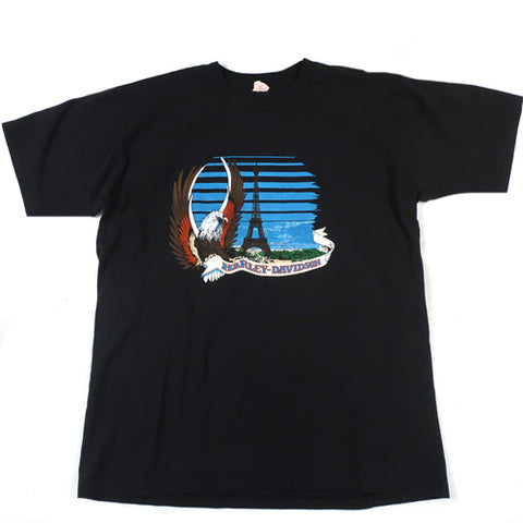 Vintage Harley Davidson Paris Eiffel Tower T-Shirt