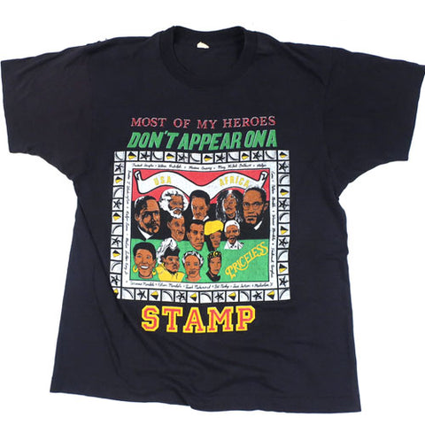 Vintage My Heroes Don't Appear On Stamps T-shirt