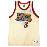 Vintage Allen Iverson Philadelphia 76ers Gold Champion Jersey