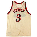 Vintage Allen Iverson Philadelphia 76ers Gold Champion Jersey
