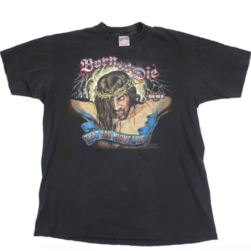 BORN TO DIE 90s VINTAGE TEE JESUS トップス