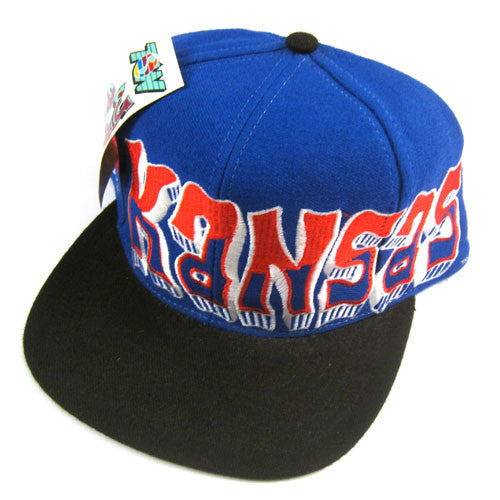 Vintage Kansas Jayhawks Wild Style Snapback Hat NWT