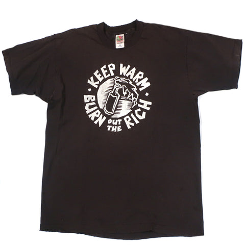 Vintage Keep Warm, Burn out the Rich T-shirt