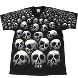 Vintage Liquid Blue Skulls T-shirt