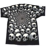 Vintage Liquid Blue Skulls T-shirt