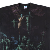 Vintage Gustave Doré Crucifixion Liquid Blue T-Shirt