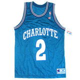 Vintage Larry Johnson Charlotte Hornets Champion Jersey