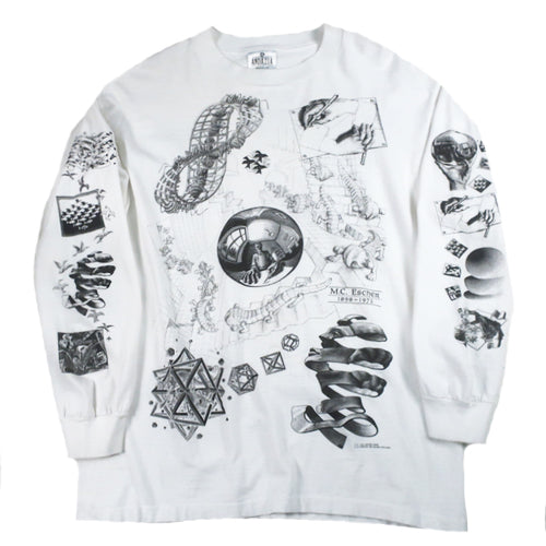 Vintage MC Escher Long Sleeve T-shirt 90s Art Supreme – For All To 