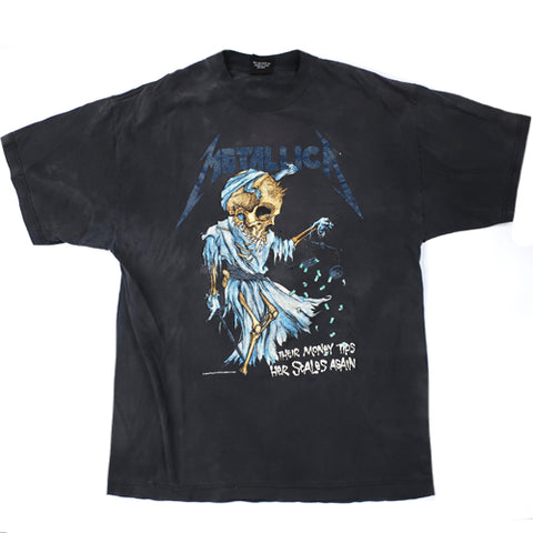 Vintage Metallica Their Money Tips Her Scales Again T-Shirt