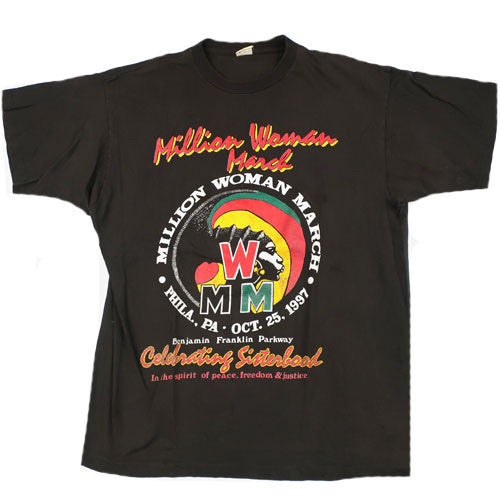 Vintage Million Woman March T-shirt 90s Malcolm X Martin Luther