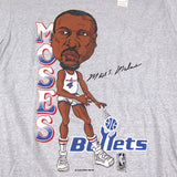 Vintage Moses Malone Washington Bullets 1986 Caricature T-shirt