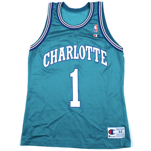 Vintage Muggsy Bogues Charlotte Hornets Champion Jersey 90s