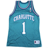 Vintage Muggsy Bogues Charlotte Hornets Champion Jersey