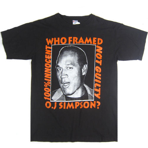 Vintage OJ Simpson Who Framed? T-Shirt