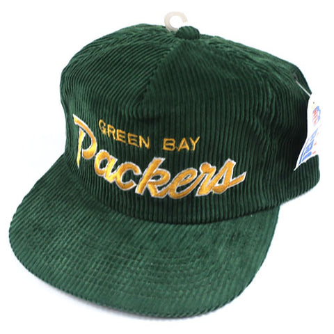 Vintage Green Bay Packers Corduroy Script Hat NWT