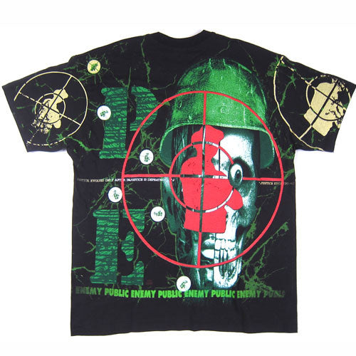 Vintage Public Enemy All Over Print T-Shirt 90s Rap Hip Hop – For
