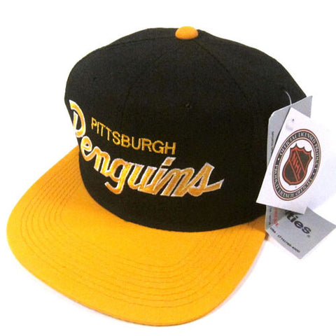 Vintage Pittsburgh Penguins Sports Specialties Script Snapback