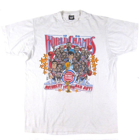 Vintage Detroit Pistons 1989 Caricature T-Shirt
