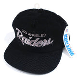 Vintage LA Raiders Corduroy Script Hat NWT