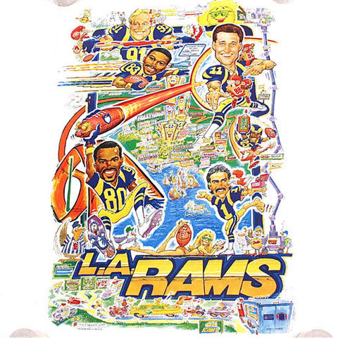 Vintage Los Angeles Rams Poster
