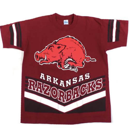 Arkansas Razorbacks Retro Vintage Arkansas Razorbacks T-shirt 1990's NCAA Basketball Football ...