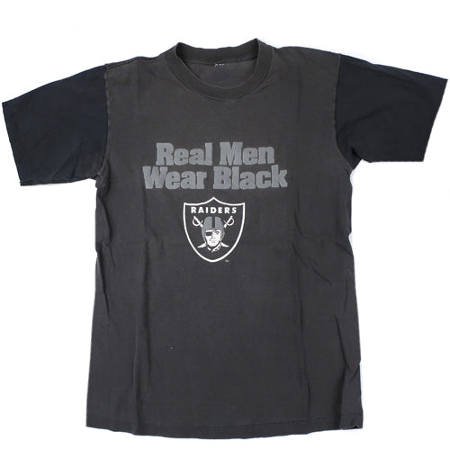 Vintage LA Raiders Real Men Wear Black T-Shirt