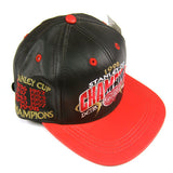 Vintage Detroit Red Wings Leather 1998 Strapback NWT