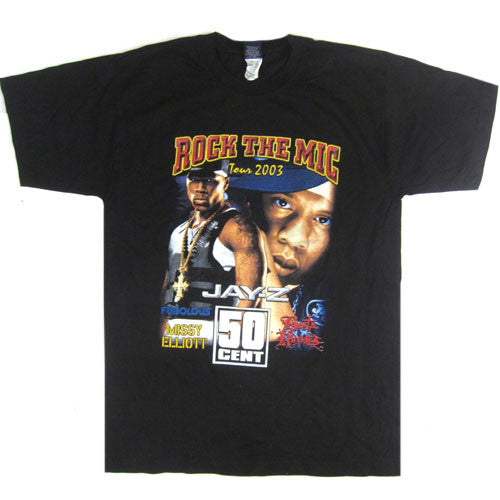 Vintage Rock The Mic Jay-Z 50 Cent T-shirt Rap Hip Hop R&B