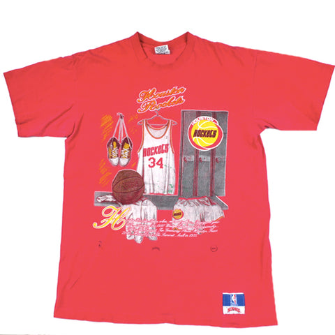 Vintage Houston Rockets Hakeem Olajuwon Locker T-shirt