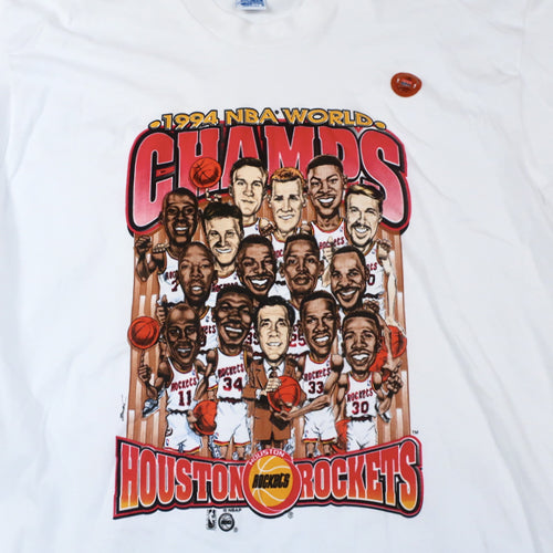 Vintage Houston Rockets Caricature T-shirt 1994 NBA Finals Basketball ...
