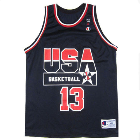 Vintage Shaq Shaquille O'Neal USA Champion Jersey