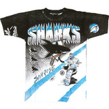 Vintage San Jose Sharks All Over Print T-shirt NWT's