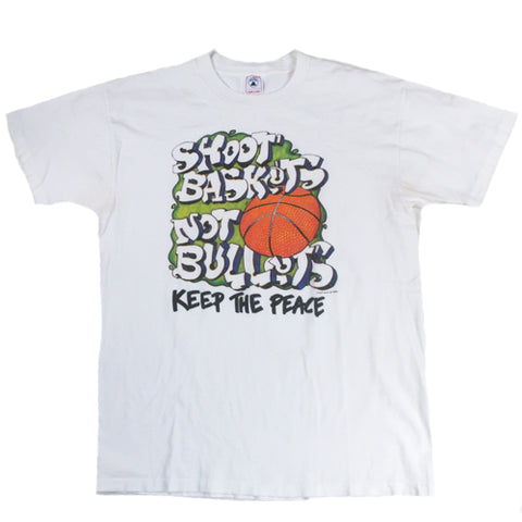Vintage Shoot Baskets Not Bullets T-Shirt